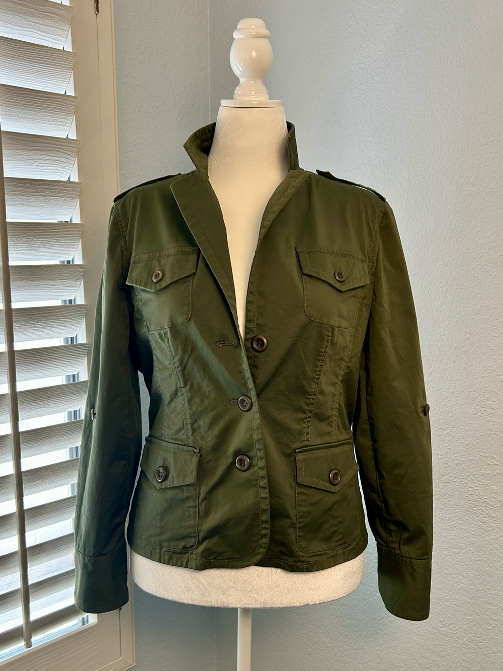 Olive Green Utility Women’s Jacket, size 10